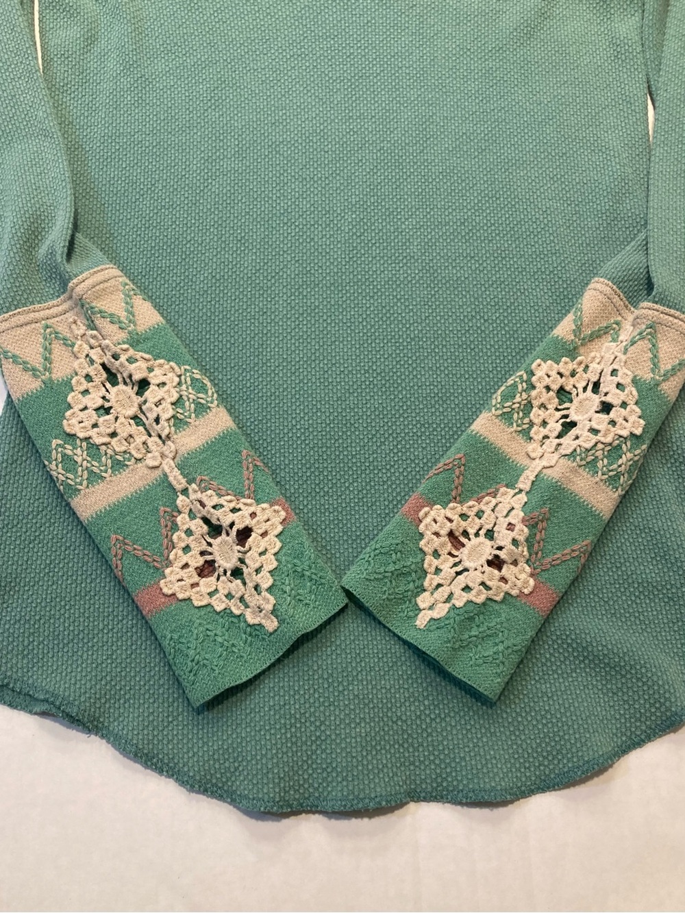 Free People Size XL Kombucha Cuff Thermal in Mint Green - Picture 4 of 8